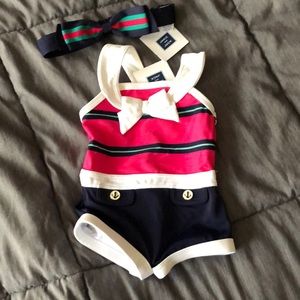 Janie and Jack swimsuit & headband